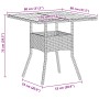 Juego de Comedor de Jardín de 3 Piezas con Cojines Beige