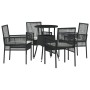 Juego de Comedor de 5 Piezas Negro Poliratán von , Gartenstühle - Ref: Foro24-3334942, Preis: 262,97 €, Rabatt: %