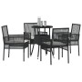 Juego de Comedor de 5 Piezas Negro Poliratán von , Gartenstühle - Ref: Foro24-3334942, Preis: 262,97 €, Rabatt: %