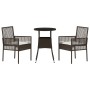 Juego de Comedor de Jardín de 3 Piezas Marrón Ratán Poliéster von , Gartenstühle - Ref: Foro24-3334943, Preis: 162,21 €, Raba...