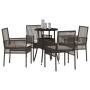 Juego de Comedor de Jardín de 5 Piezas Marrón Polirratán von , Gartenstühle - Ref: Foro24-3334944, Preis: 270,07 €, Rabatt: %