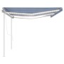 Manuell ausfahrbare Markise mit blauer und weißer LED 6x3,5 m von vidaXL, Markisen - Ref: Foro24-3070081, Preis: 848,48 €, Ra...