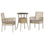 Juego de Comedor de Jardín Set de 3 Beige Mimbre, Vidrio Duradero von , Gartenstühle - Ref: Foro24-3334947, Preis: 166,16 €, ...