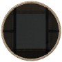Juego de Comedor de Jardín Set de 3 Beige Mimbre, Vidrio