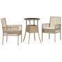 Juego de Comedor de Jardín de 3 Piezas Beige Polirratán by , Garden chairs - Ref: Foro24-3334949, Price: 165,70 €, Discount: %