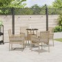 Conjunto de Comedor de Jardín de 5 Piezas Beige Polirratán by , Garden chairs - Ref: Foro24-3334948, Price: 274,91 €, Discoun...