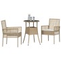 Juego de Comedor de Jardín de 3 Piezas Beige Polirratán by , Garden chairs - Ref: Foro24-3334949, Price: 165,70 €, Discount: %