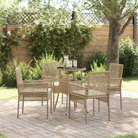Conjunto de Comedor de Jardín Beige de Ratán Polivarato von , Gartenstühle - Ref: Foro24-3334950, Preis: 273,42 €, Rabatt: %