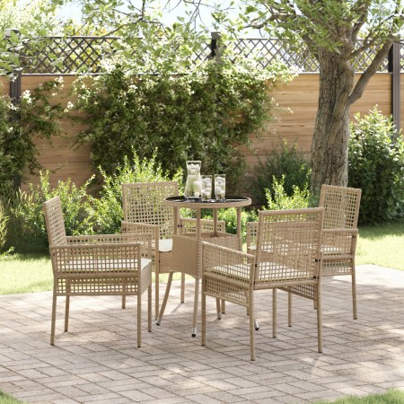 Conjunto de Comedor de Jardín Beige de Ratán Polivarato von , Gartenstühle - Ref: Foro24-3334950, Preis: 273,42 €, Rabatt: %