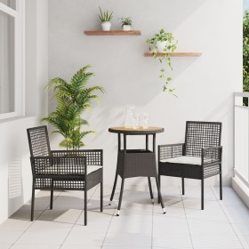 Juego de Comedor de Jardín de 3 Piezas Negro Poliratán von , Gartenstühle - Ref: Foro24-3334951, Preis: 166,99 €, Rabatt: %