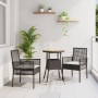 Juego de Comedor de Jardín de 3 Piezas Negro Poliratán de , Sillas de jardín - Ref: Foro24-3334951, Precio: 159,65 €, Descuen...