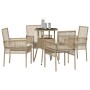 Conjunto de Comedor de Jardín Beige de Ratán Polivarato von , Gartenstühle - Ref: Foro24-3334950, Preis: 273,42 €, Rabatt: %