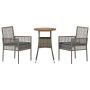 Conjunto de Muebles de Comedor Conjunto de 3 Gris Ratán, Metal von , Gartenstühle - Ref: Foro24-3334953, Preis: 168,50 €, Rab...