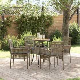 Conjunto de Muebles de Comedor Conjunto de 5 Gris Ratán, Vidrio von , Gartenstühle - Ref: Foro24-3334954, Preis: 283,20 €, Ra...