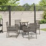 Conjunto de Muebles de Comedor Conjunto de 5 Gris Ratán, Vidrio von , Gartenstühle - Ref: Foro24-3334954, Preis: 270,33 €, Ra...