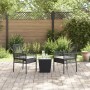 Conjunto Bistro de Jardín de 3 Piezas con Cojines en Ratan Sintético Negro by , Garden chairs - Ref: Foro24-3334955, Price: 1...