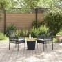 Conjunto de Bistro de Jardín de 3 Piezas con Cojines Ratan de