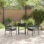Conjunto de Bistro de Jardín de 3 Piezas con Cojines de Ratán Sintético Negro by , Garden chairs - Ref: Foro24-3334962, Price...