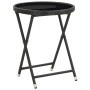 Conjunto de Bistro de Jardín de 3 Piezas con Cojines de Ratán Sintético Negro by , Garden chairs - Ref: Foro24-3334962, Price...