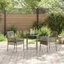 Conjunto de Bistro de Jardín de 3 Piezas con Cojines Gris de Poliratán by , Garden chairs - Ref: Foro24-3334964, Price: 167,6...