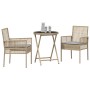 Conjunto de Bistro de Jardín de 3 Piezas con Cojines Beige de Poliratán von , Gartenstühle - Ref: Foro24-3334965, Preis: 171,...