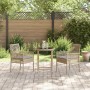 Conjunto de Bistro de Jardín de 3 Piezas con Cojines Beige de Poliratán von , Gartenstühle - Ref: Foro24-3334965, Preis: 171,...