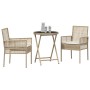 Conjunto de jardín bistró de 3 piezas con cojines beige de poliratán von , Gartenstühle - Ref: Foro24-3334966, Preis: 180,23 ...