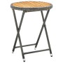 Set de Bistro de Jardín de 3 Piezas con Cojines Gris de Poliratán by , Garden chairs - Ref: Foro24-3334968, Price: 163,16 €, ...