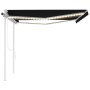 Automatic awning LED wind sensor anthracite gray 4.5x3.5 m by vidaXL, Awnings - Ref: Foro24-3070054, Price: 805,94 €, Discoun...