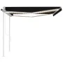 Toldo automático LED sensor de viento gris antracita 4,5x3,5 m de vidaXL, Toldos - Ref: Foro24-3070054, Precio: 759,69 €, Des...