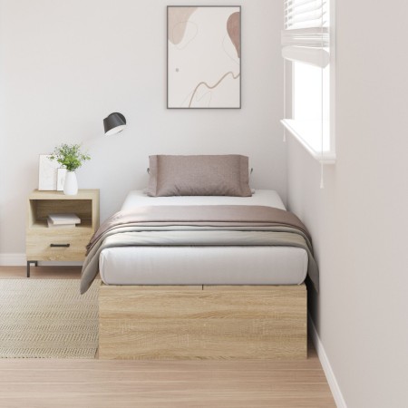 Estructura de Cama de Almacenamiento en Roble Sonoma 80x200 cm by , Beds and slatted bases - Ref: Foro24-3335335, Price: 178,...