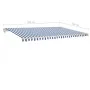 Toldo manual retráctil con postes azul y blanco 5x3,5 m de vidaXL, Toldos - Ref: Foro24-3070056, Precio: 496,95 €, Descuento: %