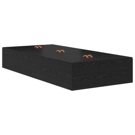 Estructura de Cama de Almacenamiento Roble Negro 100x200 cm de , Camas y somieres - Ref: Foro24-3335350, Precio: 231,26 €, De...