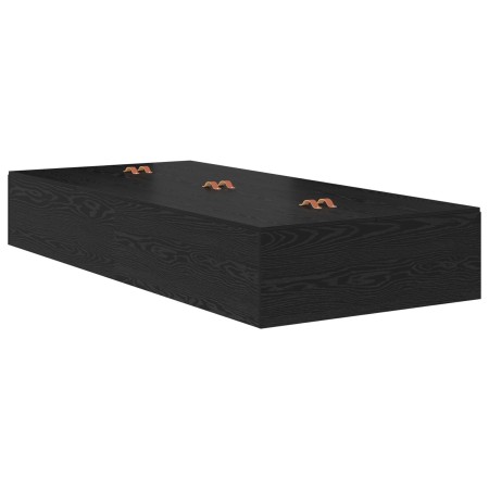 Estructura de Cama de Almacenamiento Roble Negro 100x200 cm by , Beds and slatted bases - Ref: Foro24-3335350, Price: 215,55 ...