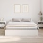 Marco de Cama Blanco Madera King Marco con Almacenamiento de , Camas y somieres - Ref: Foro24-3335357, Precio: 439,24 €, Desc...