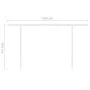 Manual retractable awning with yellow and white poles 5x3.5 m by vidaXL, Awnings - Ref: Foro24-3070058, Price: 493,05 €, Disc...