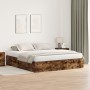 Cama con almacenamiento de Roble Ahumado 200x200 cm by , Beds and slatted bases - Ref: Foro24-3335361, Price: 413,24 €, Disco...