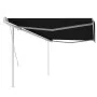 Retractable manual awning with anthracite gray posts 5x3.5 m by vidaXL, Awnings - Ref: Foro24-3070059, Price: 515,16 €, Disco...