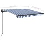 Retractable manual awning with blue and white LED light 3x2.5 m by vidaXL, Awnings - Ref: Foro24-3070101, Price: 367,21 €, Di...
