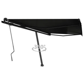 Retractable manual foot awning anthracite gray 400x350 cm by vidaXL, Awnings - Ref: Foro24-3069819, Price: 454,80 €, Discount: %