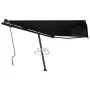 Ausziehbare manuelle Fußmarkise Anthrazitgrau 400x350 cm von vidaXL, Markisen - Ref: Foro24-3069819, Preis: 454,80 €, Rabatt: %