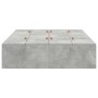 Estructura de cama Gris concreto Concreto Individual Robusta