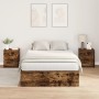 Estructura de Cama de Almacenamiento de Roble Ahumado 120x200 cm by , Beds and slatted bases - Ref: Foro24-3335369, Price: 30...