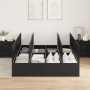 Cama con almacenamiento Marco Negro Roble 140x200 cm by , Beds and slatted bases - Ref: Foro24-3335374, Price: 339,15 €, Disc...