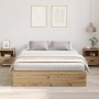 Estructura de Cama Roble Artesanal Madera de Calidad Doble by , Beds and slatted bases - Ref: Foro24-3335380, Price: 320,12 €...