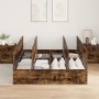 Estructura de Cama de Almacenamiento Roble Ahumado 150x200 cm by , Beds and slatted bases - Ref: Foro24-3335385, Price: 385,2...