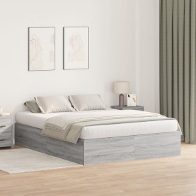 Armazón de cama Gris Sonoma Tablero de partículas Queen by , Beds and slatted bases - Ref: Foro24-3335386, Price: 395,61 €, D...