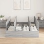 Armazón de cama Gris Sonoma Tablero de partículas Queen by , Beds and slatted bases - Ref: Foro24-3335386, Price: 395,61 €, D...