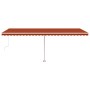 Automatische Standmarkise in Orange und Braun, 600 x 300 cm von vidaXL, Markisen - Ref: Foro24-3069610, Preis: 631,87 €, Raba...