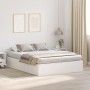 Marco de Cama Blanco MDF Doble Estándar Cama con Almacenamiento by , Beds and slatted bases - Ref: Foro24-3335389, Price: 362...